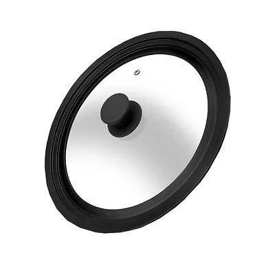 Tampa Vidro Uni Silicone Preta 20-24cm — imagem 2