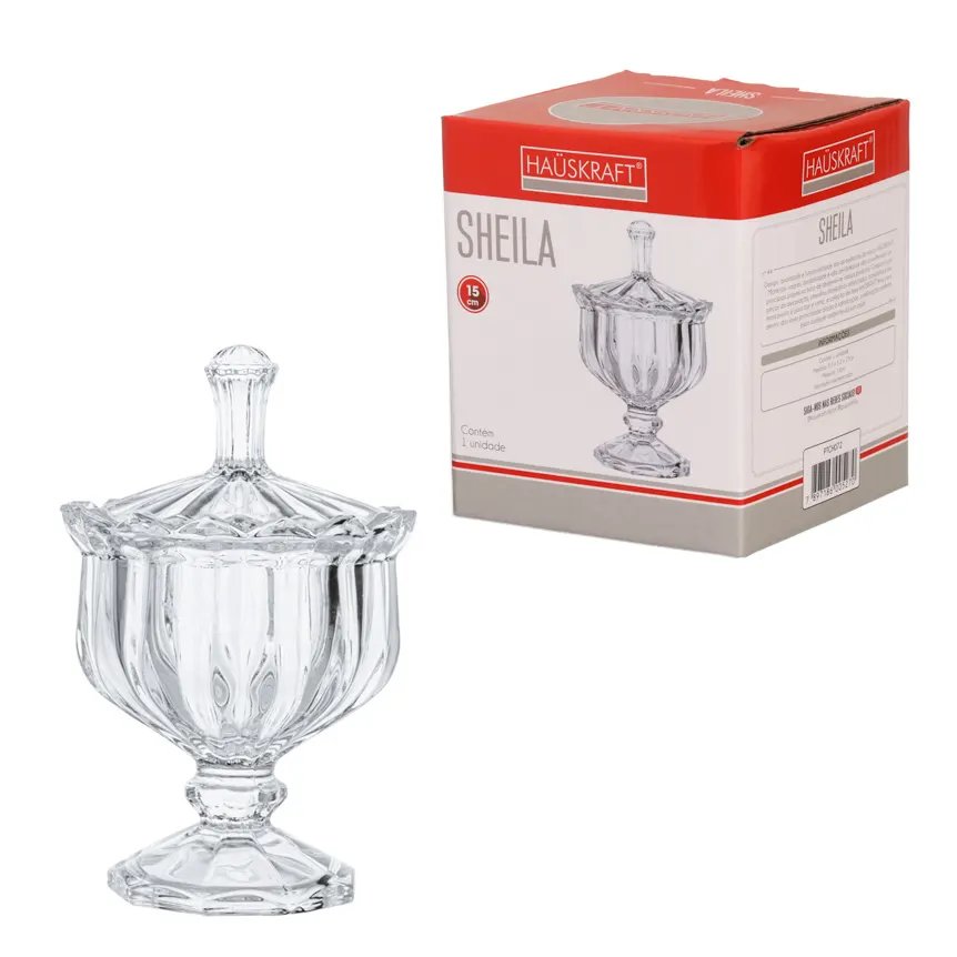 Potiche Pé Vidro Sheila 15cm — imagem 2