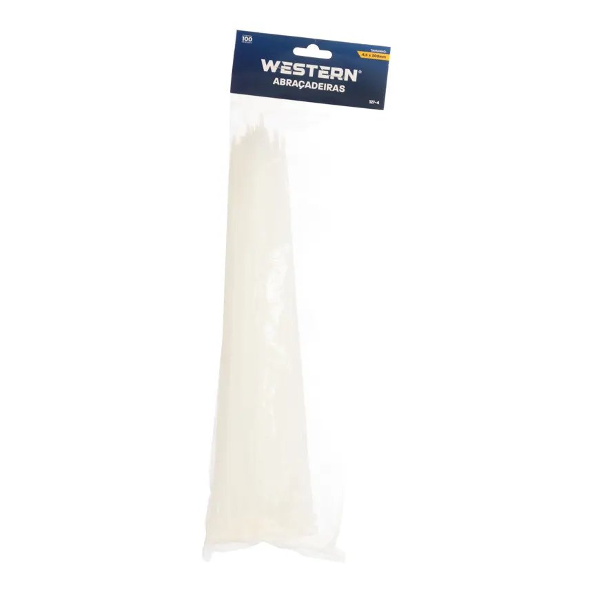 Jogo com 100 Abraçadeiras Branco 4,5x300mm — imagem 3