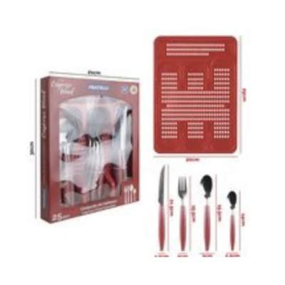 Conjunto de Talheres Caprese Wind 25 Peças Vermelho