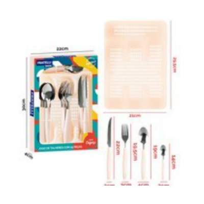 Conjunto Talheres 25 Peças Caprese com Sup Nude