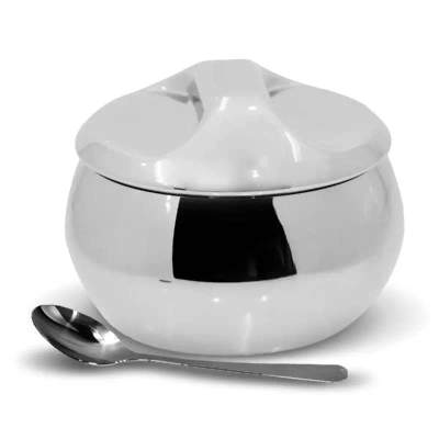 Açucareiro com Colher de Inox 300ml 9,5X9,5X7cm