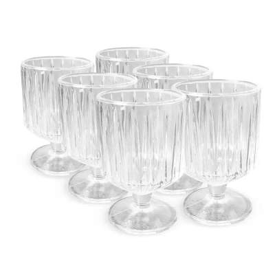 Jogo de Taças Ridged 6 Peças 200ml 11X7,3X6,9cm