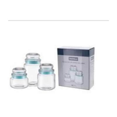 Conjunto de Potes de Vidro 3 Peças