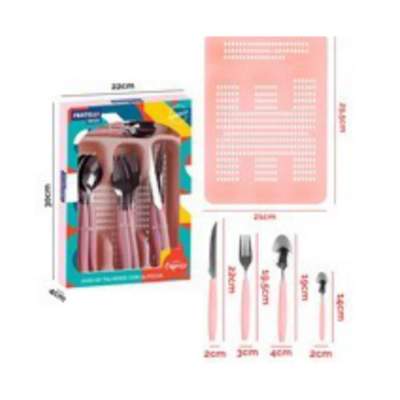 Conjunto Talheres 25 Peças Caprese Rosa Soft