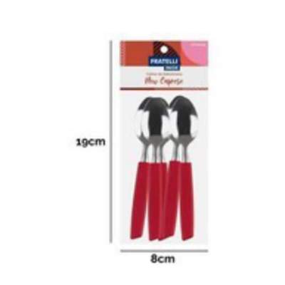 Colher de Sobremesa New Caprese Vermelho 6 Peças
