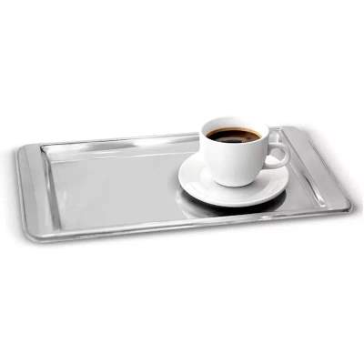 Bandeja Retangular de Inox 30,5X12,2X1,2cm