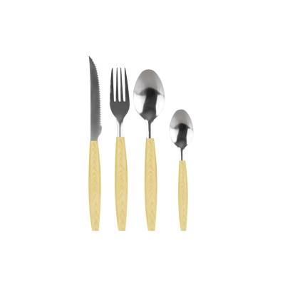 Conjunto Talheres 25 Peças Caprese Wooden com Sup Natu