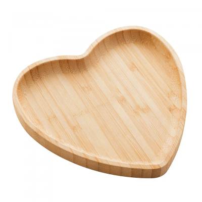 Bandeja de Bambu Heart 12,5cm x 12,5cm x 1,5cm