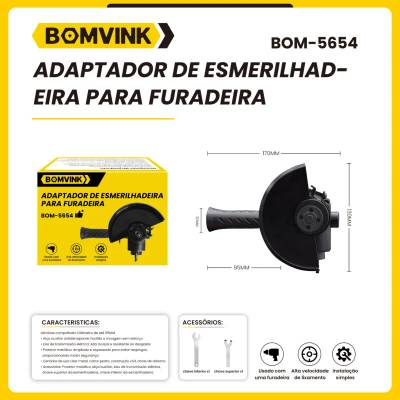 Adaptador de Esmerilhadeira para Furadeira