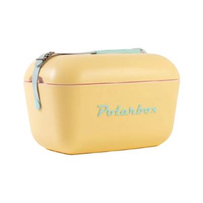 Polarbox Cooler 12 Litros Amarelo Alça Verde Água
