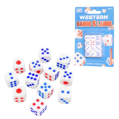 Dados Branco 12 Peças