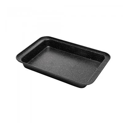Assadeira Retangular Antiaderente de Aço Carbono Granilite Preta 37cm x 25cm x 5cm
