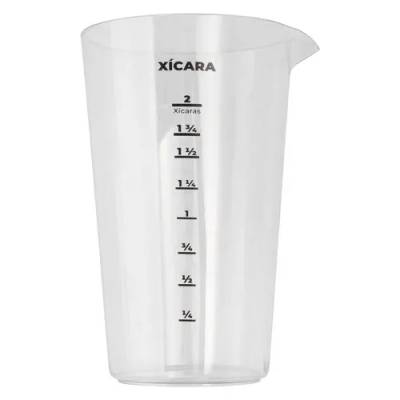 Copo Medida 500 ml Plástico PET 9,4 cm x 9,4 cm x 15 cm