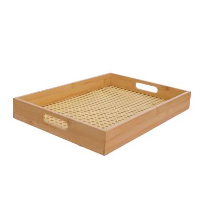 Bandeja Retangular Bambu 39cm