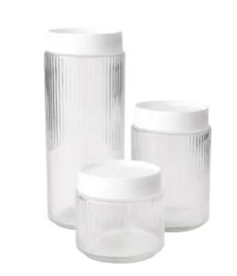Conjunto de Potes Herméticos 3 Pçs (300ml, 600ml, 1,000ml)