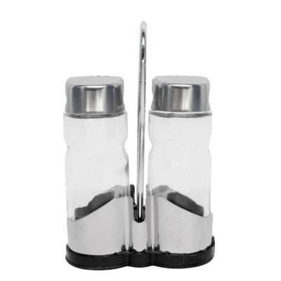 Kit 2 Peças Saleiro/Pimenteiro com Suporte 40ml