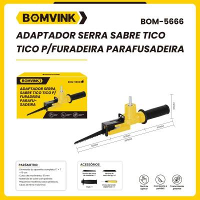 Adaptador Serra Sabre Tico Tico para Furadeira Parafusadeira