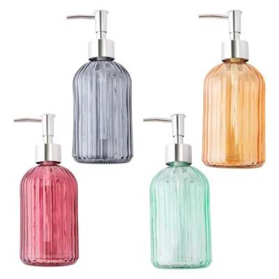 Dispenser Sabonete Liquido 400 ml Vidro e Plástico PP 19 cm x 7,5 cm x 7,5 cm