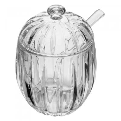 Açucareiro com Tampa e Colher Still Lines 220ml Cristal