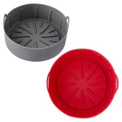 Forma Cozimento Redonda Fritadeira Elétrica Silicone 16 cm x 16 cm x 5,3 cm