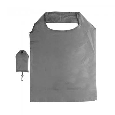Sacola Dobrável de Poliéster Cinza Mix 58cm x 38cm