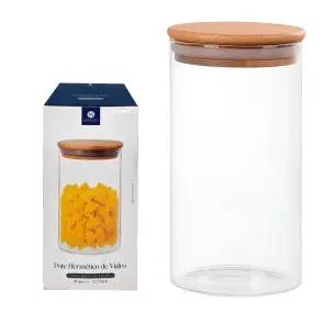 Pote Hermético 1,300ml com Tampa de Bambu