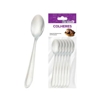 Jogo de Colheres 6 Pçs 38 Gr 1,5mm - Inox