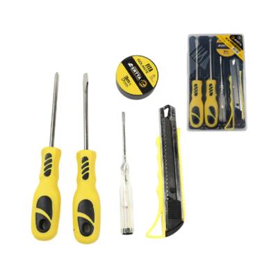 Kit Ferramenta 5Pçs Chave Teste, Chave de Fenda, Chave Philips, Estilete