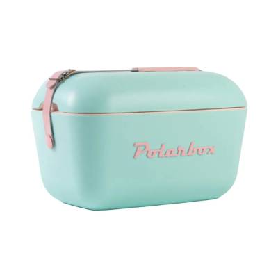 Polarbox Cooler 20 Litros Verde Água Alça Rosa Nude