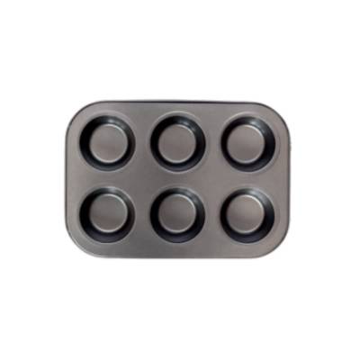 Forma para 6 CuPeçasakes 26 X 18 X 2 cm - Aço Carbono com Revestimento Antiaderente