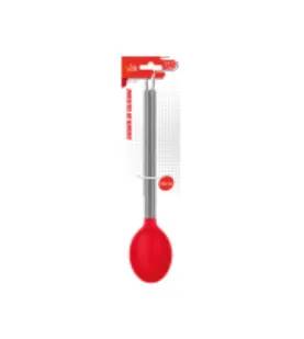 Colher de Silicone com Cabo Inox 32,5cm Linha Red