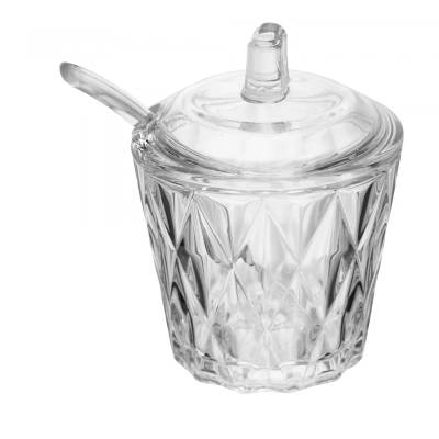 Açucareiro com Tampa e Colher Diamond 200ml Cristal