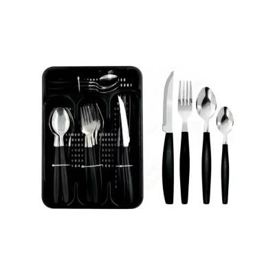 Conjunto Talheres 25 Peças Caprese com Sup Preto