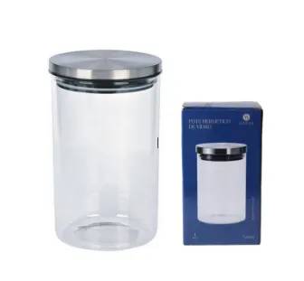 Pote Hermético Redondo 700ml com Tampa de Aço Inox