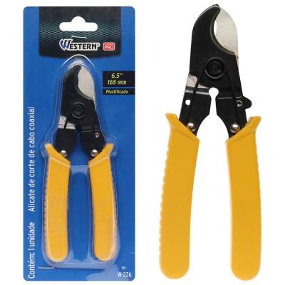 Alicate Corte Cabo Coaxial Amarelo 6,5"