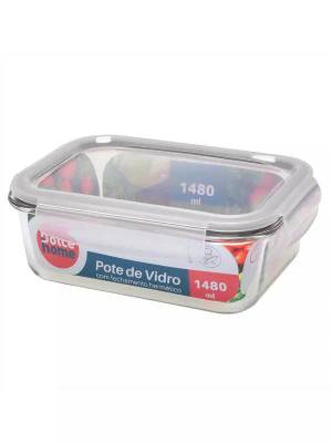 Pote Hermético de Vidro 1480ml 22X16,4X6,5cm