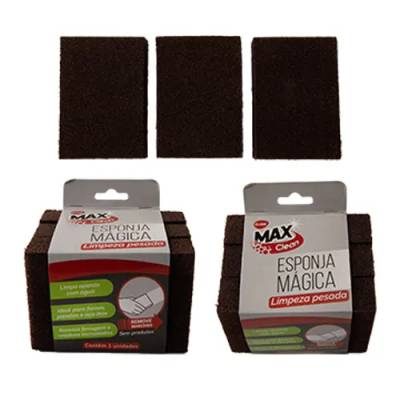 KIT 3 Esponja Mágica Areia Diamante e Esponja 9,5 cm x 7 cm x 2,5 cm