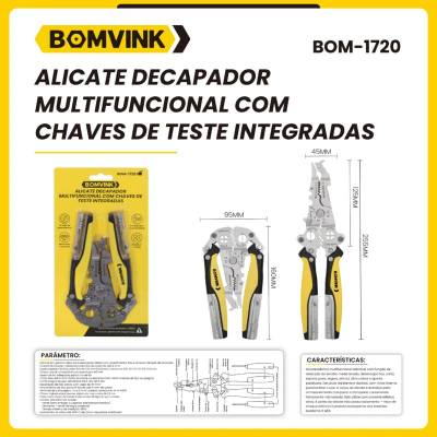 Alicate Decapador Multifuncional com Chaves de Teste Integradas