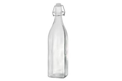 Garrafa Quadrada Hermética Transparente 1L