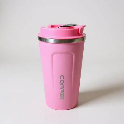 Copo Térmico MS-925 510ml para Café de Infusão a Vácuo em Aço Inoxidável com Tampa Quente e Frio - Rosa