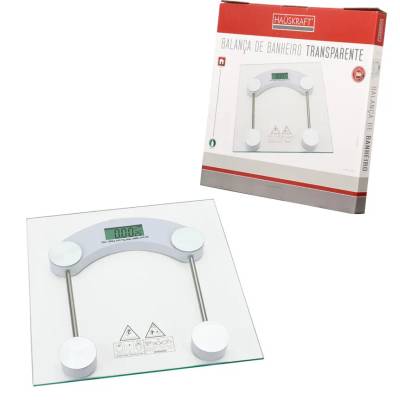 Balança Banheiro Vidro 30cm Transparente