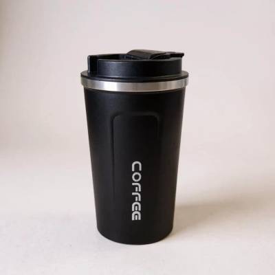 Copo Térmico MS-925 510ml para Café de Infusão a Vácuo em Aço Inoxidável com Tampa Quente e Frio - Preto