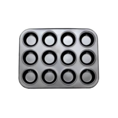 Forma para 12 CuPeçasakes 35 X 26 X 2 cm - Aço Carbono com Revestimento Antiaderente