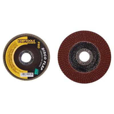 Disco Flap Cônico 4 1/2’’ 100 Grão com 10 Peças