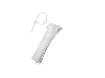 Abraçadeira Nylon Branca 4x200mm com 100 Peças