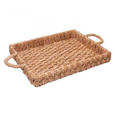 Bandeja com Alça 43cm x 35cm x 6cm Fibra Natural