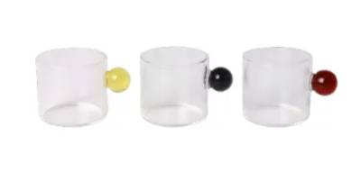 Conjunto de Xícaras de Borossilicato 100ml 3 Pçs