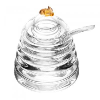 Açucareiro com Tampa e Colher Little Bee 140ml Cristal Ecológico