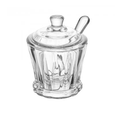 Açucareiro com Tampa e Colher Radial 210ml Cristal